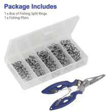 Lure Fishing Stainless Steel Disconnect Rings Set - Lure Bait Connector, Flattened Fishing Lure Connection Rings, O-Rings, Double Circles - Multicolor - View 3