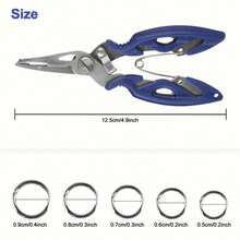 Lure Fishing Stainless Steel Disconnect Rings Set - Lure Bait Connector, Flattened Fishing Lure Connection Rings, O-Rings, Double Circles - Multicolor - View 9