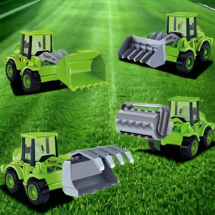 Kit 4 Articulated Agricultural Trucks With Friction Truck For Boys With Friction - 模型 - 查看 1