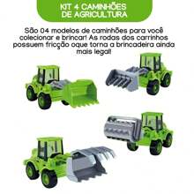 Kit 4 Articulated Agricultural Trucks With Friction Truck For Boys With Friction - 模型 - 查看 2