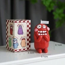 圣诞节手工创意独特蜡烛-古怪的泥泞怪物卡通香味蜡烛，适合和瘦子 - 彩色 - 查看 15