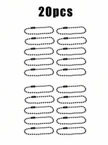 10/20 件 Diy 珠宝手工配件油漆珠链、彩色珠链、圆珠链、包包挂链、玩偶珠宝吊坠挂链、吊牌链、彩色金属珠链钥匙扣连接器、手链、时尚配饰 - 彩色 - 查看 21