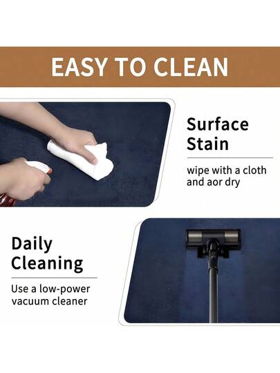 Short Pile Effen Tapijt Living Room Washable Zachte Non Slip Children's Girl Boy Bedroom Carpets Area Fluffy Mat view 5