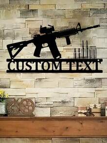 علامة فنية حيوية لرأس الغزال قناص مصنوعة من الحديد ومزينة بالاسم لتزيين جدار المزرعة، هدية مخصصة بإسم الدولة لديكور البورش/الفناء، فن حديدي إبداعي