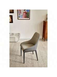 Dining Chair Modern PU Leather Dining Room Chair ,Set Of 2,With Sturdy Metal Legs, Sturdy And Durable Construction,Upholstered Seat, Dinner Chairs ,Accent Side Chairs ,Suitbale For Indoor,Kitchen, Living Room,Black And White.,DreamDecor