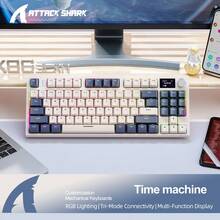 K86 RGB Bluetooth 2.4G Wired Backlit Customizable Hotswap Mechanical Keyboard With Display Screen - Multicolor - View 9