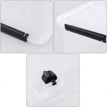 30 L Plastic Storage Box With Lid, 4-Pack Wheeled Clear Plastic Boxes - White - View 3