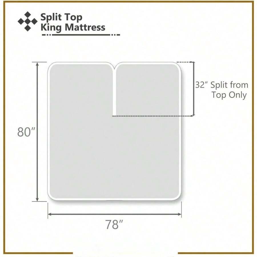 Plush Mattress Topper, TopSplitKing, 2 Inches Hypoallergenic