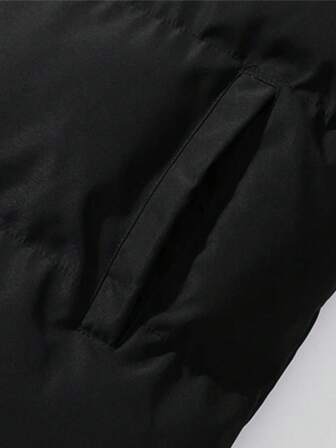 男士长袖加厚保暖立领防风羽绒服，适合秋冬季穿着