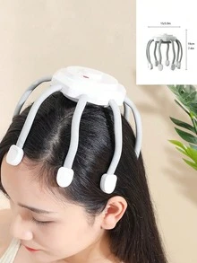 无线电动头部按摩器 - 便携式 360 度头部按摩器，具有 8 种手指模式，可深度放松和缓解压力，节日礼物 - 彩色 - 查看 3