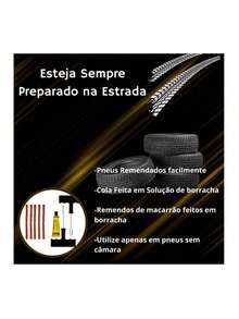 Tire Repair Kit 5 Patches Noodles Durability - 黑色 - 查看 4