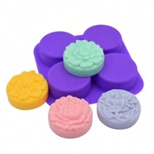 160g Thick Handmade Soap Silicone Mold, Heat-Resistant, Easy Demold, Suitable For Handmade Soap, Candle, Resin Crafts, Cold Process Soap Molds - Purple - View 8