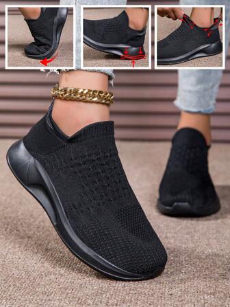 女士休闲运动鞋，防滑、耐用、透气软底步行运动鞋，2024 年新品