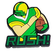 16 件橄榄球运动系列鞋饰套装适用于木屐泡泡拖鞋凉鞋，PVC 鞋饰沙滩包配件生日圣诞节万圣节派对礼物 - 彩色 - 查看 7