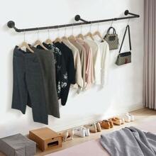 Schwerlast Kleiderstange Garderobenstange Kleiderständer Garderobe Wandmontage - 80cm - Übersicht 4