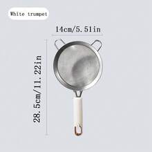 1 件厨房用品手动面粉筛家用筛子不锈钢过滤筛过滤面粉果汁家用厨房用品 - 多色 - 查看 2