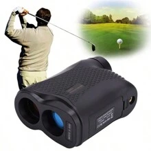 1 pieza Telémetro láser de golf, 6x aumentos para medición de distancia en golf, modo niebla, conmutable entre yardas y metros, alta precisión (baterías no incluidas)