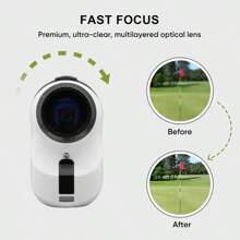 1 pieza Telémetro láser de golf, 6x aumentos para medición de distancia en golf, modo niebla, conmutable entre yardas y metros, alta precisión (baterías no incluidas)