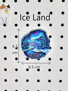 1pc Resin Travel Souvenir Artwork Fridge Magnet, Nordic European Style Green Aurora Borealis Snowy Mountains Landmark Cartoon Creative Kitchen Home Decor Magnets, Greenland Sweden Stockholm Finland Helsinki Norway Oslo Tromso Iceland Reykjavik - Multicolor - View 7