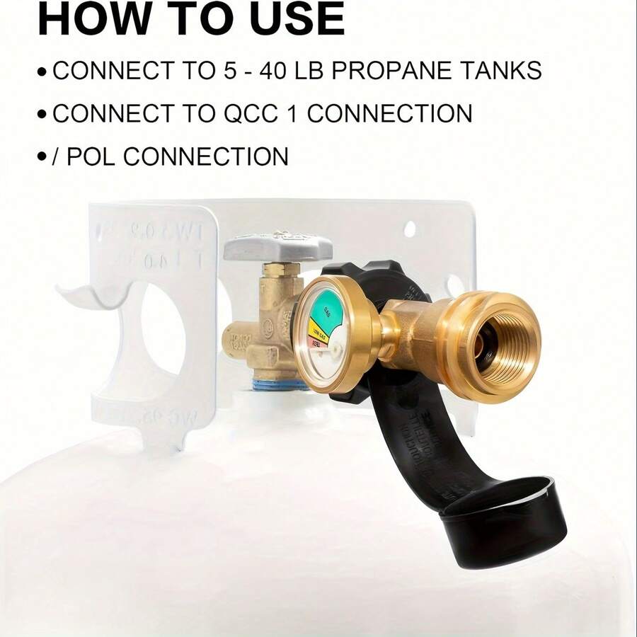 Adattatore con indicatore di livello del serbatoio del propano