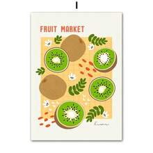 1PC Fruit Market Strawberry Lemon Orange Banana Cherry Wall Art Nordic Posters Hình ảnh cho phòng khách trang trí Canvas Prints Tranh không có khung - Nhiều màu - Xem 13