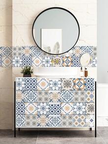 1 Cuộn Giấy Dán Tường Trang Trí Phong Cách Bohemian Cổ Điển, Chống Thấm Nước, Chống Dầu, Dễ Vệ Sinh, Chịu Nhiệt, Có Thể Tháo Rời Và Tái Sử Dụng, Thích Hợp Cho Cải Tạo Phòng Khách, Phòng Ngủ, Nhà Bếp Và Phòng Tắm, 3 Kích Thước Tùy Chọn: 11,81*47,24 Inch - Nhiều màu - Xem 11