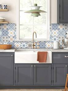 1 Cuộn Giấy Dán Tường Trang Trí Phong Cách Bohemian Cổ Điển, Chống Thấm Nước, Chống Dầu, Dễ Vệ Sinh, Chịu Nhiệt, Có Thể Tháo Rời Và Tái Sử Dụng, Thích Hợp Cho Cải Tạo Phòng Khách, Phòng Ngủ, Nhà Bếp Và Phòng Tắm, 3 Kích Thước Tùy Chọn: 11,81*47,24 Inch - Nhiều màu - Xem 10