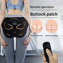 EMS Muscle Stimulator Hip Trainer For Hip Lifting Body With Remote Control USB Recharge Need Close With The Skin Use - Black - View 4