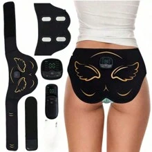 EMS Muscle Stimulator Hip Trainer For Hip Lifting Body With Remote Control USB Recharge Need Close With The Skin Use - Black - View 2