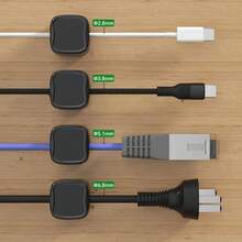 Magnetic Cable Organizer Clip, Cable Tidy Holder, Desk/Car Adhesive Cord Winder, Invisible Cable Management