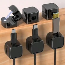 Magnetic Cable Organizer Clip, Cable Tidy Holder, Desk/Car Adhesive Cord Winder, Invisible Cable Management
