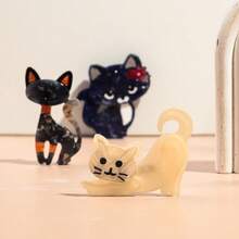 1pc Fashionable Acrylic Patchwork Cute Cat Wearing Hat & Glasses Animal Brooch, Suitable For Women Daily Wear And Gift - Colorful - View 9