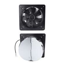 Extractor Aire Industrial, Ventilador De Escape De Bajo Ruido De Metal, Extractor Comercial Ventilación Industrial Ventilador De Escape Axial Ventilador De Placa De Flujo para Cocina Baño Garaje - Negro - Ver 9