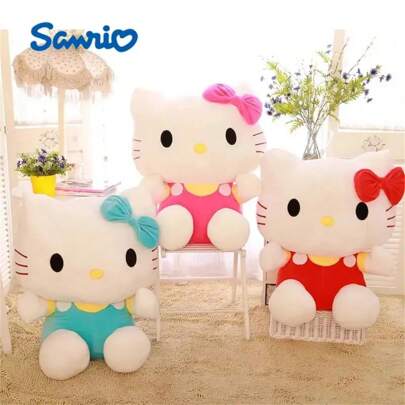 Sanrio Boneca de Pelúcia Gatinho Fofa - PVC Macio, Cores Variadas, Adequado para Presentes de Aniversário e Natal, Coleção de Bonecas de Pelúcia