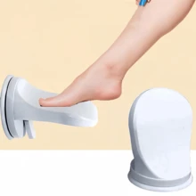 1pc Shower Foot Rest, Bathroom Pedal With Suction Cup Shower Shaving Legs Aid, No Drilling For Home Hotel Bathroom Toilet Use Home Bathroom Decor - White - View 1