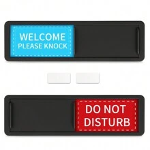 STLEKAN Do Not Disturb Welcome Please Knock Sign, Privacy Sign For Home Office Hotles Hospital Conference Room, Slider Door Sign - Multicolor - View 12