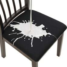1pc Waterproof Dining Chair Cover, Stretch Jacquard Removable And Washable Chair Protector Cover, Suitable For Kitchen, Hotel, Restaurant Home Decor
