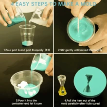 32oz/16.9oz Liquid Silicone Rubber - Easy To Use Silicone Rubber For Diy Crafts, And Flexible Molding Material, Perfect For Handmade Candles, Soaps, Resin Project Making Christmas Halloween Molds And Diy Resin Molds (Green) 15A - Green - View 5