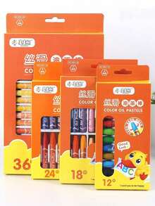 1 件 12/18/24/36 色油画棒蜡笔，光滑易涂色，儿童美术绘画用品 - 彩色 - 查看 12