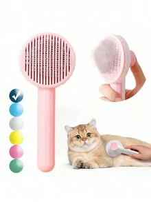 1 件装猫刷狗狗梳毛刷适用于猫咪自清洁刷宠物除毛梳子小狗猫咪配件 - 彩色 - 查看 1