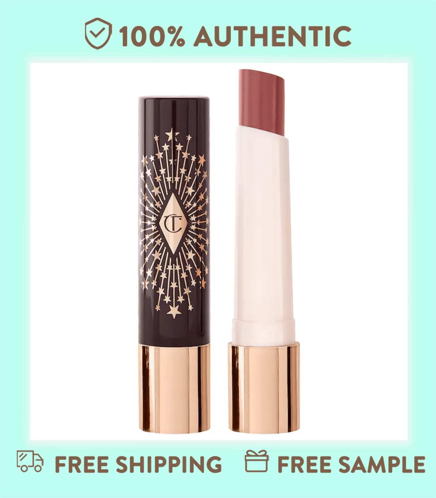 Charlotte Tilbury Tinted Lip Balm – Hyaluronic Acid Plumper – Pillowtalk Nude Shade – Hydrating, Vegan – For Dry Lips & Daily Glam - Pillowtalk - iconic nudey-pink - View 1