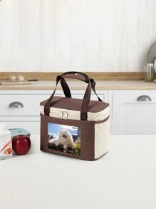 定制图片或文字，手持保温午餐盒袋，大容量适合上班族、学生和户外野餐。最好的建议是带上食物、午餐盒袋、厚铝箔、防尘防水冰袋、周年纪念礼物、生日礼物、母亲节礼物、父亲节礼物、最好的朋友礼物、给妈妈/爸爸的礼物、给她/他的礼物、给女朋友/男朋友/朋友的礼物