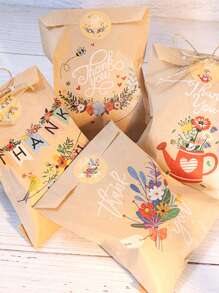 Bộ 24 túi giấy Kraft, túi quà sinh nhật hình khủng long cầu vồng dễ thương, túi quà tiệc hoa văn cổ điển, túi đựng kẹo, bánh quy, đồ ăn nhẹ, túi mua sắm, túi dự tiệc, túi quà cưới, sinh nhật, túi có quai xách thủ công, quà tặng tiệc, đồ trang trí sinh nhật, đồ trang trí quà tặng tiệc. - Màu Khaki - Xem 3