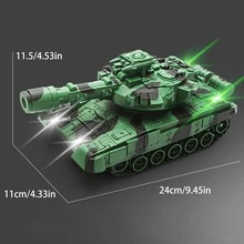 PIRUETA 1 件遥控坦克 1:16 比例 2.4G 12 通道遥控履带车，4WD 360°旋转漂移战斗特技遥控车，圣诞礼物玩具礼物 - 彩色 - 查看 5