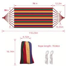 2 Person Double Camping Hammock Chair Bed Outdoor Hanging Swing Sleeping Garden