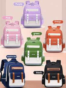 New Elementary School Students Schoolbag 1-3-6-9 Grades 6-12-16 Years Old Boys And Girls To Reduce The Burden Of Children's Large-Capacity Shoulders Backpacks
