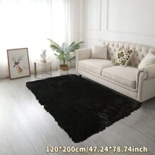 D35 High Resilience Foam Upgraded Black Carpet, Room Decoration Carpet For Living Room, Bedroom, Large Rug Mat