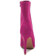 Elegant Pointed Toe Ankle Boots, Solid Color, Suitable For Commuting - Hot Pink - View 4
