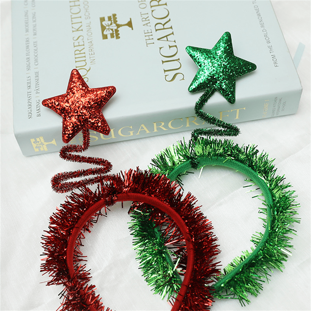 Weihnachten Backdekoration Stern Twist Haarband, fluffiger Foto-Requisit