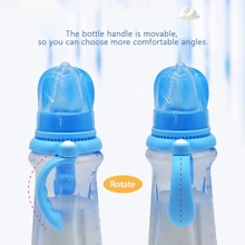 1 buah Botol Bayi Crown 240ml/8oz, Motif Hewan, Dengan Pegangan yang Dapat Diputar dan Skala Pengukuran yang Jelas, Anti-Kolik, Cocok untuk Penggunaan Sehari-hari - MultiWarna - View 4